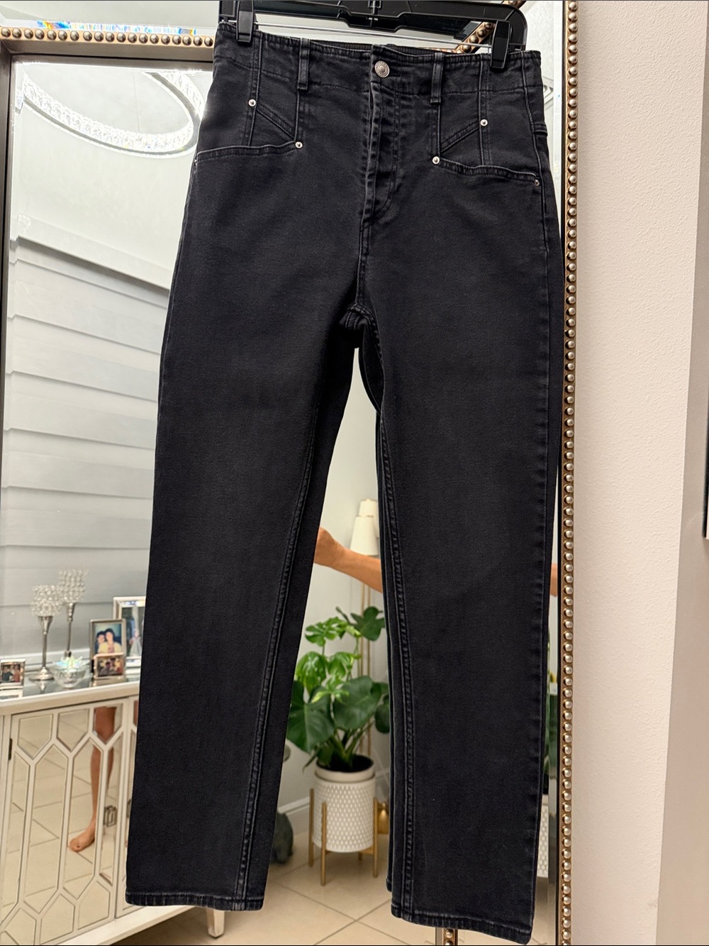 Isabel Marant Black Straight-Leg Men's Jeans